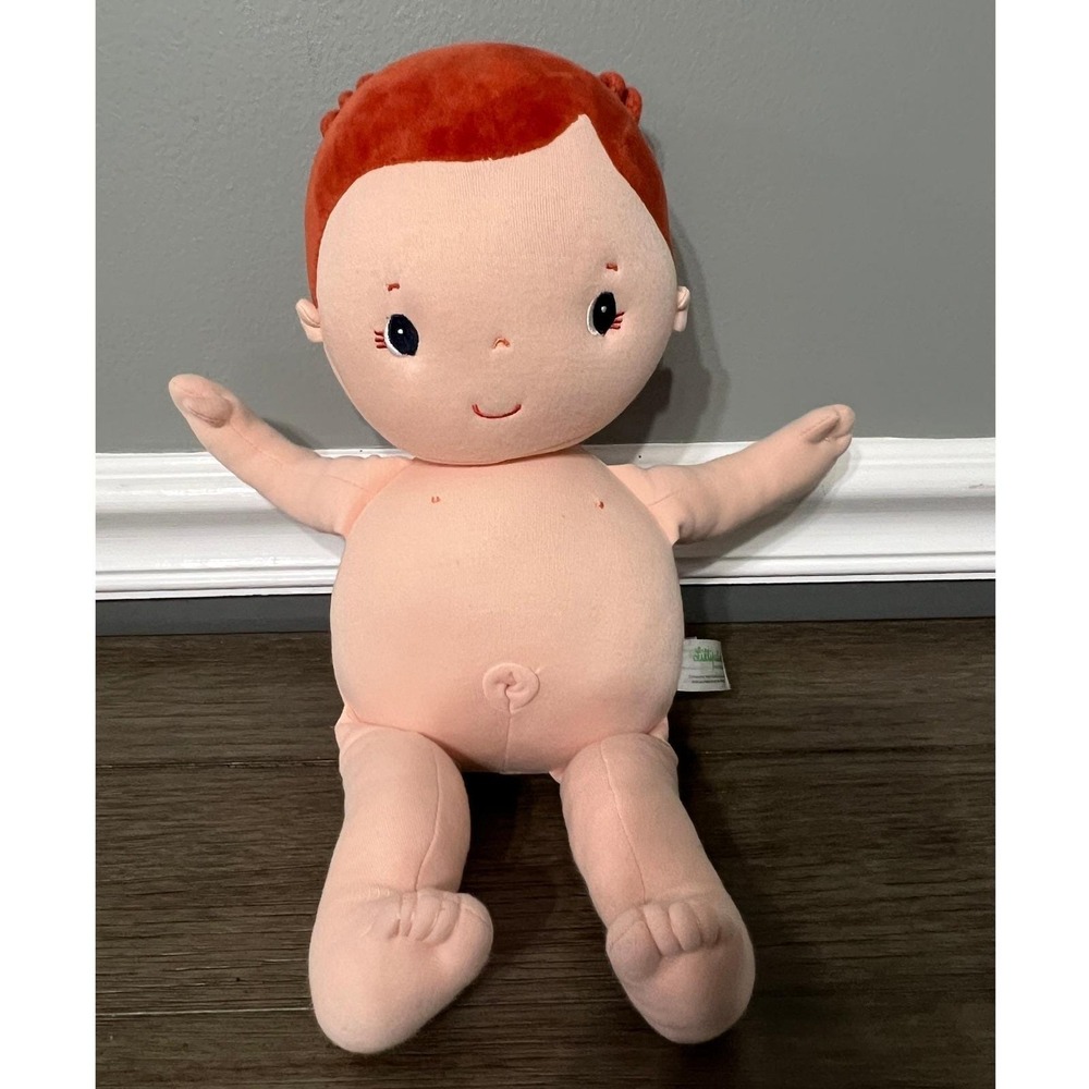 Lilliputiens Rose Soft Baby Doll Plush Toy European Belgian Design Red Hair 14"